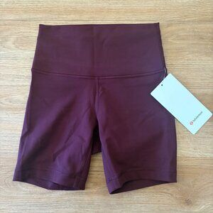 Lululemon Athletic Wunder Train HR Short 6” Garnet NWT Women’s Size 4